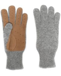 Brunello Cucinelli - Leather-Trim Cashmere Gloves - Lyst