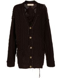 MASTERMIND WORLD - Cable-knit Skull Cashmere Cardigan - Lyst