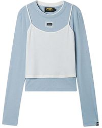 Mini Cream - Lace-Trim Long-Sleeve T-Shirt - Lyst