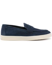 Canali - Suede Slip-on Loafers - Lyst