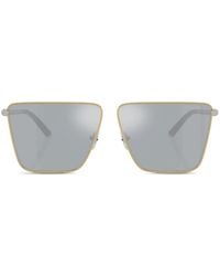 Versace - Tubular Greca Square-Frame Sunglasses - Lyst