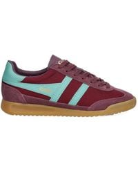 Gola - Contrast-Panel Lace-Up Sneakers - Lyst