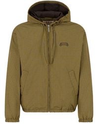 Marni - Check-Print Hooded Jacket - Lyst