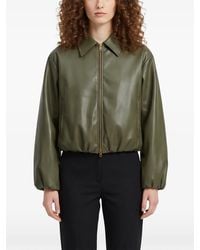 SUTTON NEW YORK - Faux-Leather Bomber Jacket - Lyst