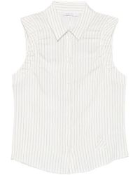 Patrizia Pepe - Chemise Sans Manches À Rayures - Lyst