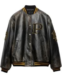 Prada - Collegejacke Aus Leder - Lyst