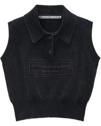Alexander Wang - Polo Style Sleeveless Top - Lyst