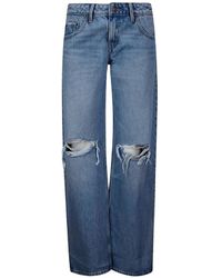 Levi's - Five-Pocket Distressed Jeans - Lyst