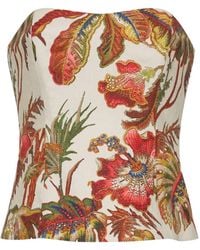 Cara Cara - Haut-Bustier Agnes À Fleurs - Lyst