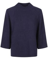 Fay - Pull À Manches Raglan Et Col Montant - Lyst