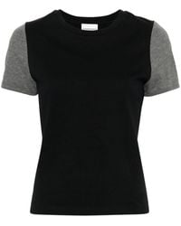 Claudie Pierlot - Two-tone Cotton T-shirt - Lyst