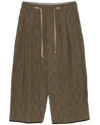 Ziggy Chen - Checked Drawstring-Fastening Trousers - Lyst
