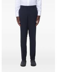 Fay - Pressed-Crease Virgin Wool Trousers - Lyst
