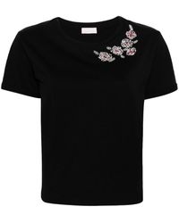 Liu Jo - T-Shirt mit Strassverzierung - Lyst