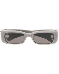 Balenciaga - Dinasty Bb Logo-Plaque Rectangle-Frame Sunglasses - Lyst
