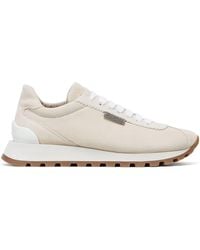Brunello Cucinelli - Wildleder-Sneakers Mit Monili-Kette - Lyst