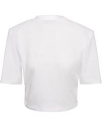 Ana Radu - Padded-Shoulder Open-Back Top - Lyst