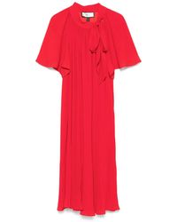 Nissa - Vestido midi plisado - Lyst
