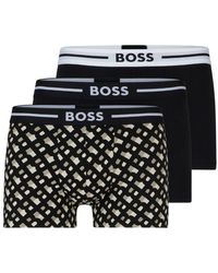 BOSS - Logo-waistband Briefs (set Of Three) - Lyst