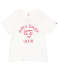 AAPE BY A BATHING AP - Graphic-Print Crew Neck T-Shirt - Lyst