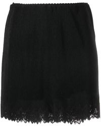 Alexander Wang - Mini-Rok Met Gerafelde Afwerking - Lyst
