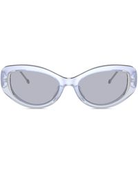 DIESEL - Logo-plaque Cat-eye Sunglasses - Lyst