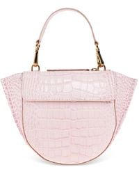 Wandler - Hortensia Mini-Shopper Met Krokodillen-Reliëf - Lyst