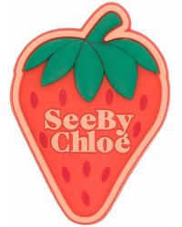See By Chloé Strawberry-motif Branded Phone Holder - Orange