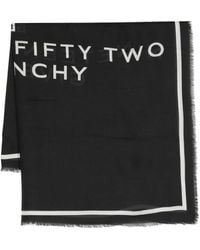 Givenchy - Logo-Print Frayed Scarf - Lyst