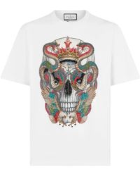 Philipp Plein - Round-Neck Skull-Graphic T-Shirt - Lyst