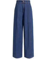 Alberta Ferretti - Logo-Detail Cotton Jeans - Lyst