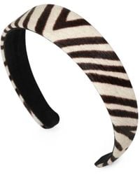 Jennifer Behr - Cruz Zebra-Print Headband - Lyst