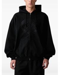 Vetements - Logo-Embroidered Zip-Up Hoodie - Lyst