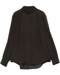 Nili Lotan - Revi Buttoned Collarless Top - Lyst