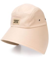 Burberry Hauben-Kappe mit Logo - Natur
