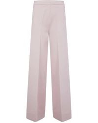 D.exterior - Ribbed-Hem Wool Trousers - Lyst