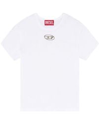 DIESEL - Camiseta con placa del logo - Lyst