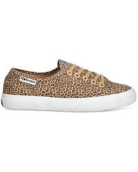 Superga - Baskets En Maille À Imprimé Léopard - Lyst