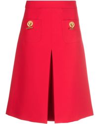 Moschino - Pleated A-line Midi Skirt - Lyst