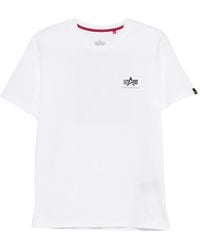 Alpha Industries - Round-Neck Logo-Print T-Shirt - Lyst