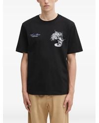 Filling Pieces - Graphic-Print Logo-Print T-Shirt - Lyst