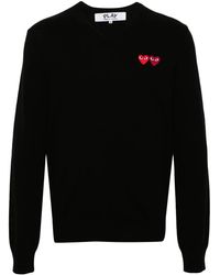 COMME DES GARÇONS PLAY - Wollen Trui Met Hartpatch - Lyst