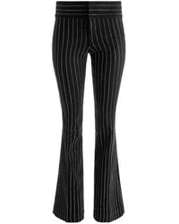 Alice + Olivia - Hot Crystal-Embellished Pinstripe Jeans - Lyst