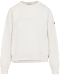 Moncler - Sudadera Con Logo Bordado - Lyst