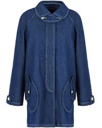Emporio Armani - Veste en jean à coutures contrastantes - Lyst