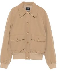 A.P.C. - Button-Front Collared Bomber Jacket - Lyst
