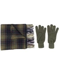 Barbour - Set Aus Schal Und Handschuhen Mit Schottenkaro - Lyst