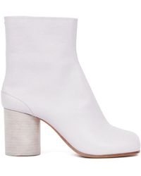 Maison Margiela - 80Mm Tabi Leather Ankle Boots - Lyst