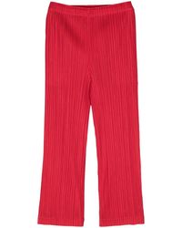 Pleats Please Issey Miyake - Thicker Pleated Straight-leg Trousers - Lyst