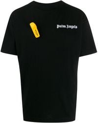 Palm Angels Oversized Embellished Logo-print Cotton-jersey T-shirt - Black